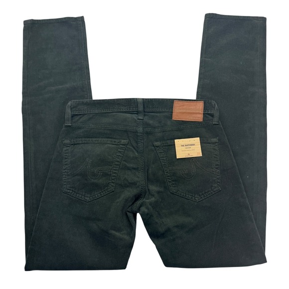 AG Adriano Goldschmied Corduroy Pants Mens 29 x 35 Green Matchbox Slim Straight